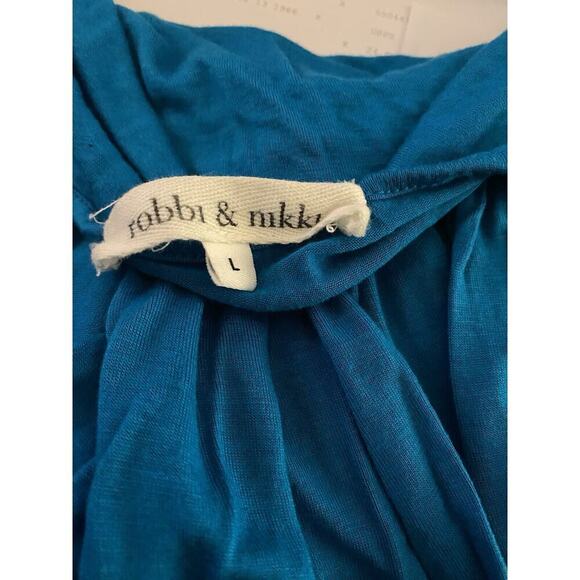 Robbi & Nikki Aqua Top Women’s Large - Picture 4 of 4